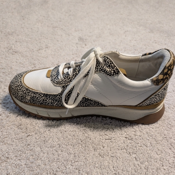 Madewell Kickoff Trainer Sneakers Leather Spot Mix Calf Hair Women's Size 9.5. - Picture 9 of 13